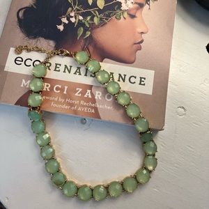 Mint and gold necklace.